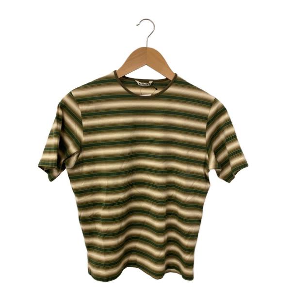 AURALEE◆GRADIENT STRIPE JERSEY 25SS/Tシャツ/--/コットン/マ...