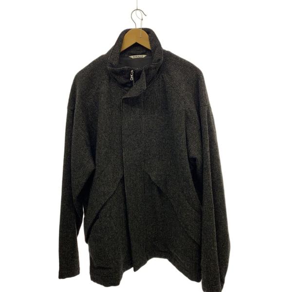 AURALEE◆WOOL HAIRLINE LIGHT TWEED ZIP BLOUSON/3/ウー...
