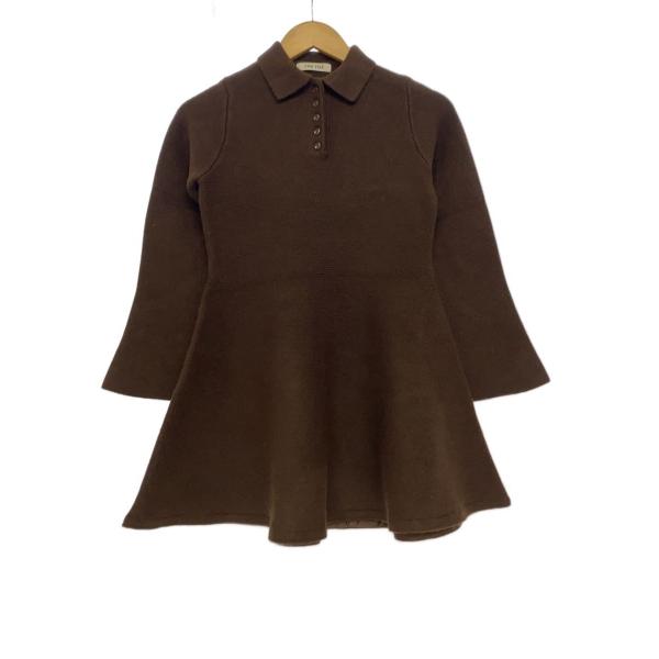 THE TOE◆23AW/Reims Flare Onepiece/ニットワンピース/S/BRW/T...