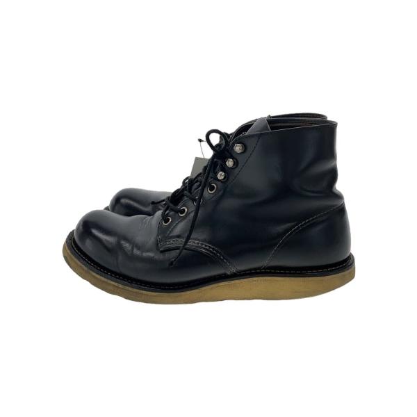 RED WING◆レースアップブーツ/US8.5/BLK/レザー