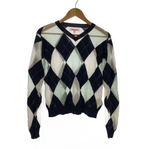 MASU◆REVERSED ARGYLE SWEATER/46/ポリエステル/マルチカラー/M25K6KN003//