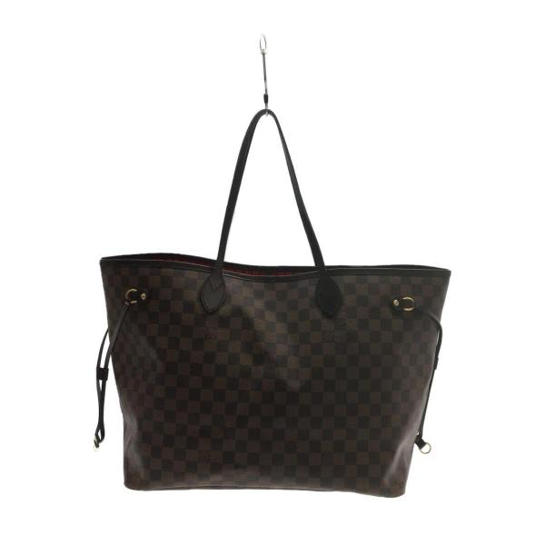 LOUIS VUITTON◆ネヴァーフルGM_ダミエ・エベヌ_BRW/N41357