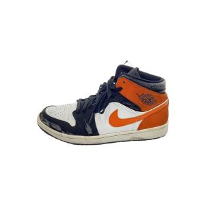 NIKE◆AIR JORDAN 1 MID/エアジョーダン1ミッド/ブラック/黒/554724-058/27.5cm