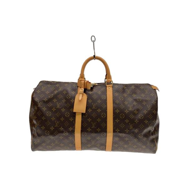 LOUIS VUITTON◆キーポル50_モノグラム・キャンバス_BRW/PVC/BRW