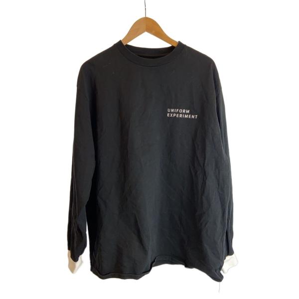 uniform experiment◆長袖Tシャツ/4/コットン/BLK/UE-230046
