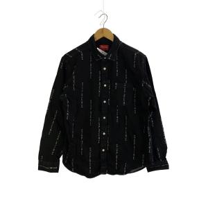 Supreme◆長袖シャツ/M/コットン/BLK/総柄