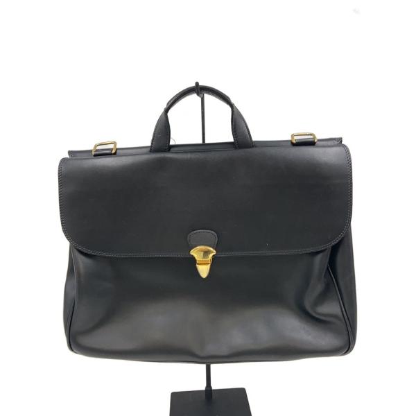 FRANCESCO BIASIA◆バッグ/レザー/BLK//