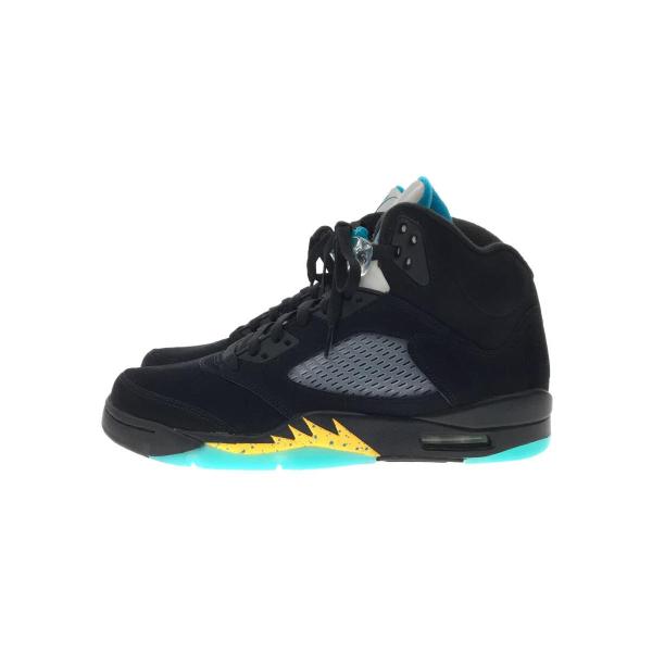 NIKE◆Air Jordan 5 Aqua/ハイカットスニーカー/27.5cm/BLK/DD058...