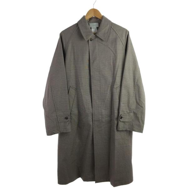 YOKE◆DOWNSIZING BALL COLLAR COAT/M/コットン/GRY/グレンCK/...