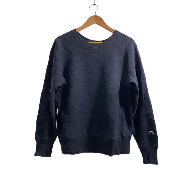 Champion◆REVERSE WEAVE/青単復刻タグ/スウェット/M/コットン/BLK/無地/...