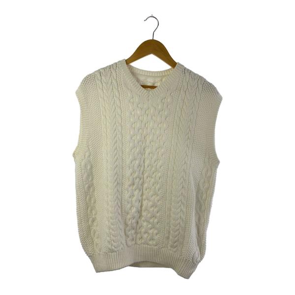 uniform experiment◆ニットベスト(厚手)/2/コットン/WHT/UE-220054