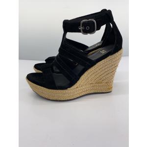 UGG australia◆サンダル/24.5cm/BLK/スウェード/F29012KM