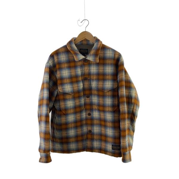 PENDLETON◆ジャケット/M/コットン/オレンジ/BM2510MN01/フランネルシャツジャケ...