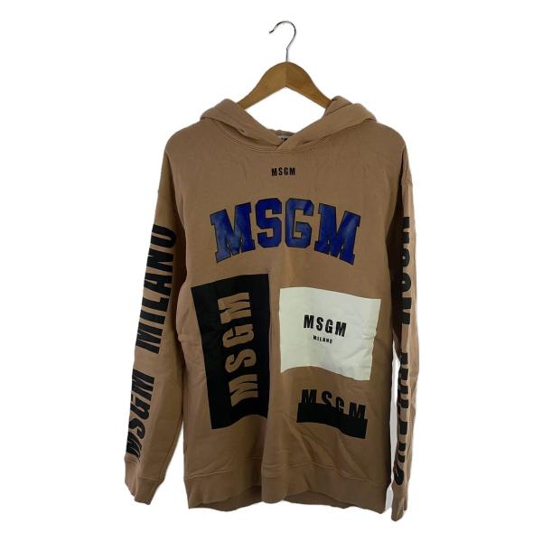 MSGM◆MIX LOGO SWAET SHIRT/S/コットン/BEG/2540MM174