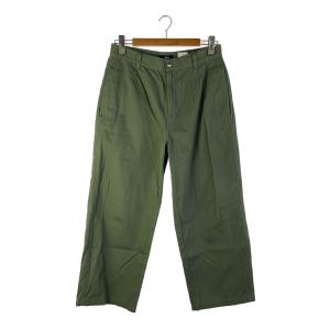 STUSSY◆CHINO WORK PANT/ボトム/30/コットン/KHK/無地/116625