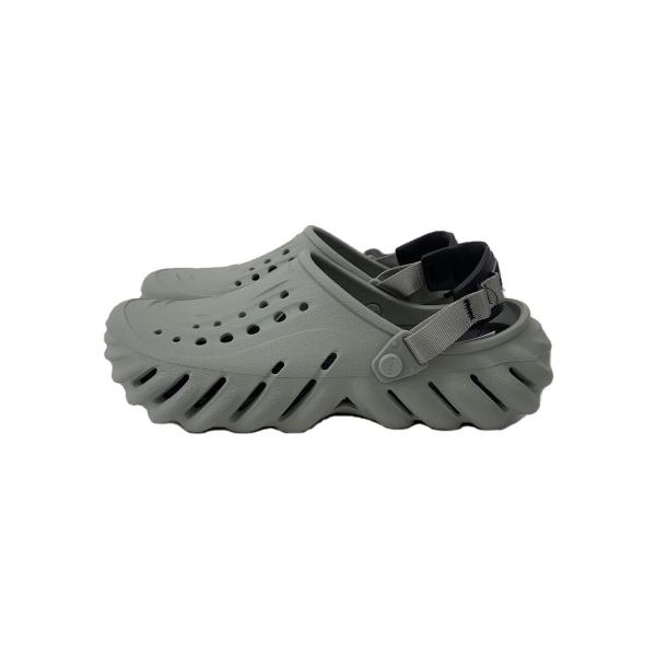 crocs◆サンダル/US9/GRY/echo clog