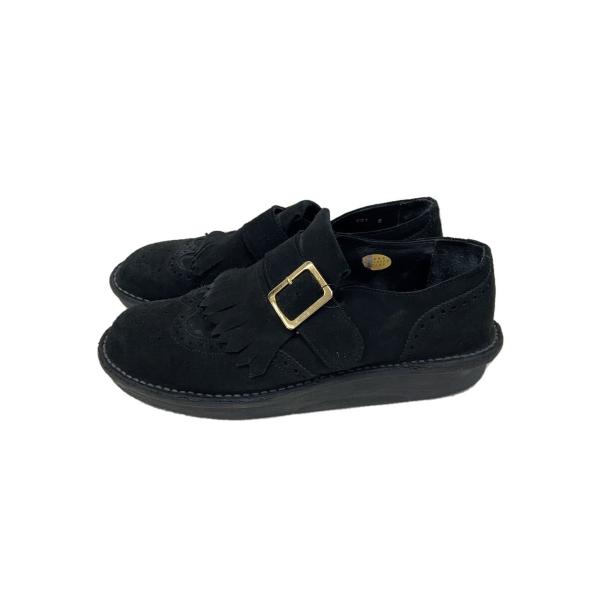 KIDS LOVE GAITE◆ウィングチップ/ローファー/US8/BLK/スウェード