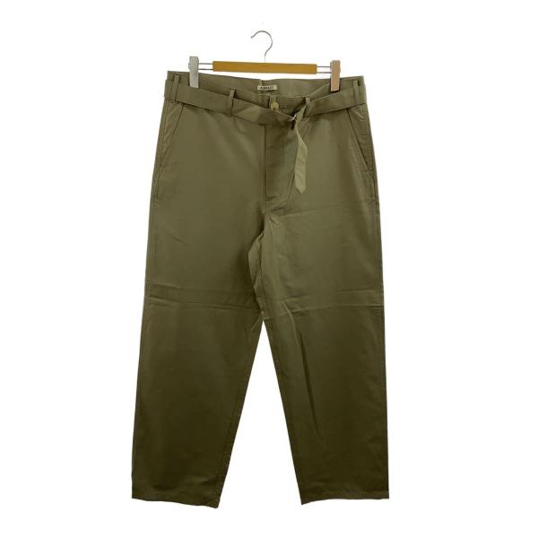 AURALEE◆スラックスパンツ/3/コットン/KHK/無地/a24sp02sb