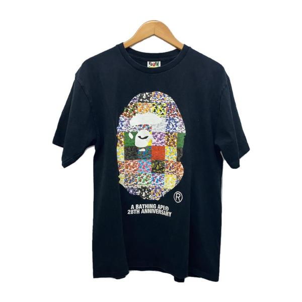 A BATHING APE◆Tシャツ/XL/コットン/BLK/28TH ANNIVERSARY