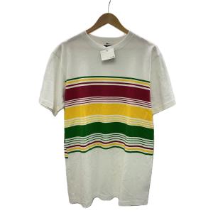 STUSSY◆Tシャツ/M/コットン/WHT/無地/USA製/デッドストック