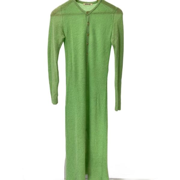 AURALEE◆長袖ワンピース/0/ウール/GRN/A24AD04AK/BABY SURI ALPA...