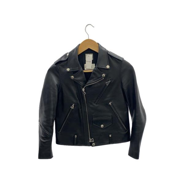 JANE SMITH◆ダブルライダースジャケット/36/牛革/BLK/JS#010T