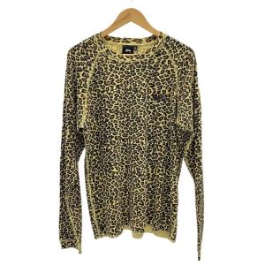 STUSSY◆長袖Tシャツ/XL/コットン/レオパード//