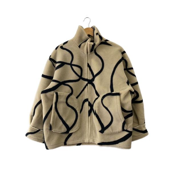 AMERI◆2WAY REVERSIBLE BOA JACKET/ジャケット/FREE/BEG/総柄...