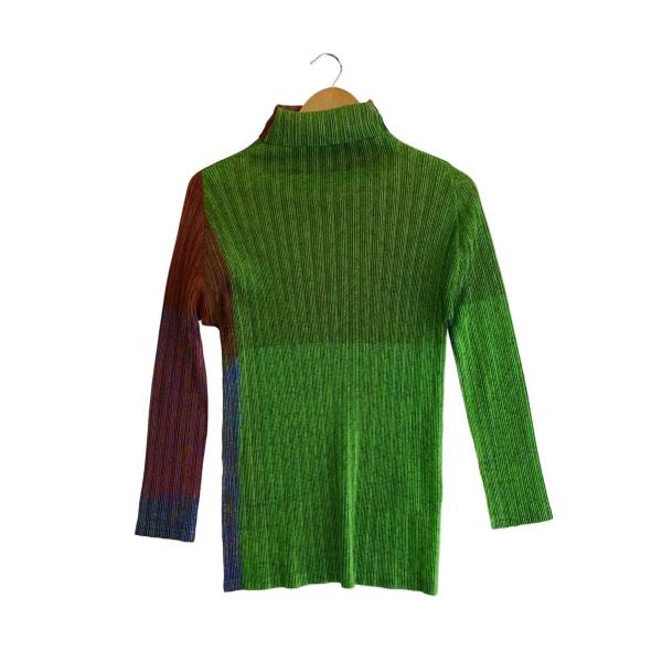 PLEATS PLEASE ISSEY MIYAKE◆ハイネックトップ/--/ポリエステル/マルチカ...