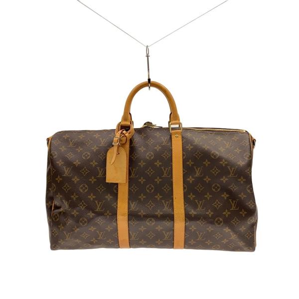 LOUIS VUITTON◆キーポル50_モノグラム・キャンバス/PVC/BRW/モノグラム