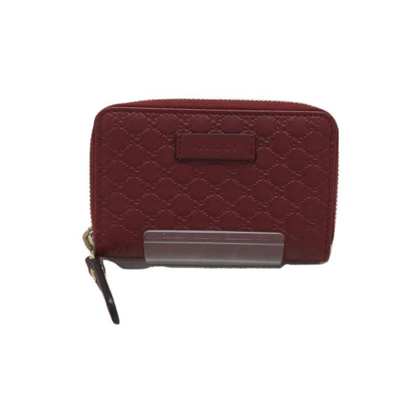 GUCCI◆グッチシマコインケース/コインケース/レザー/RED/総柄/レディース/544249