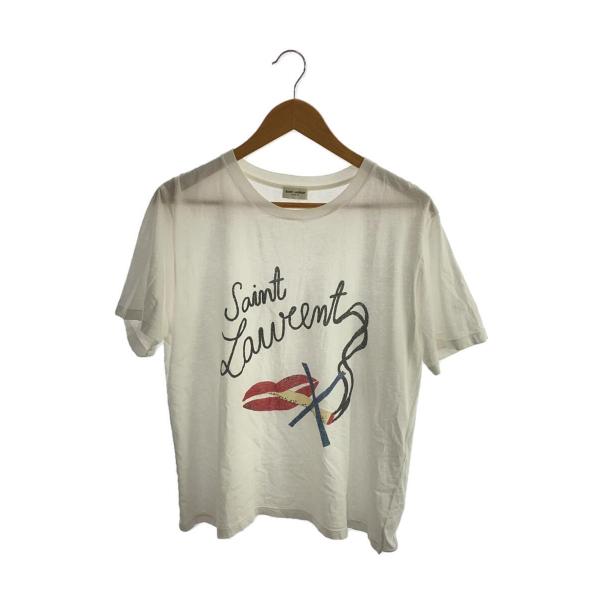 YVES SAINT LAURENT◆17SS/SMOKING LIP TEE/Tシャツ/S/コット...