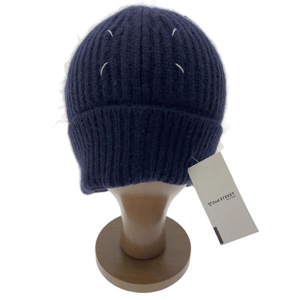 Maison Margiela◆ニットキャップ/M/ウール/NVY/無地/メンズ/S50TC0053