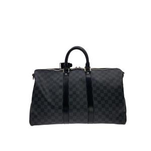 LOUIS VUITTON◆キーポル・バンドリエール45_ダミエ・グラフィット/PVC/BLK