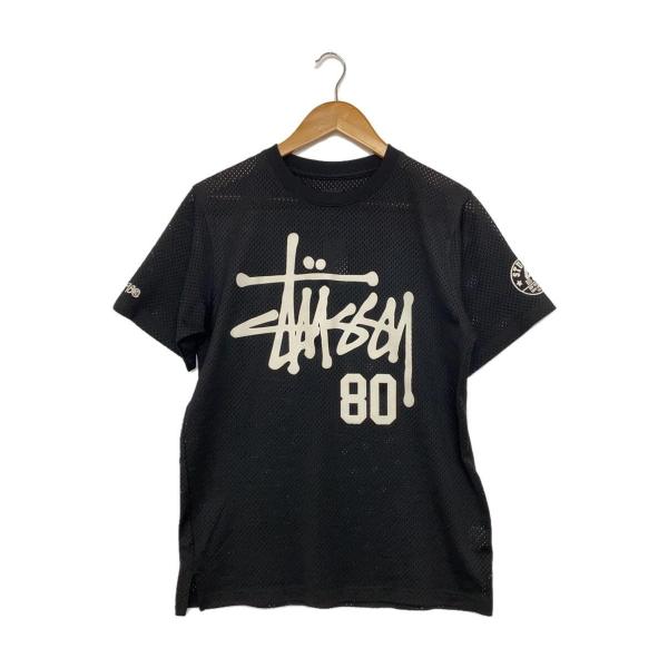 STUSSY◆メッシュTシャツ/M/ポリエステル/プリント