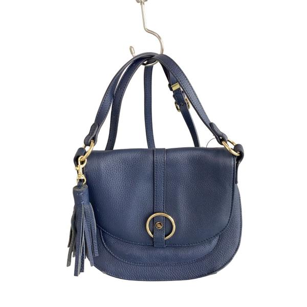 TOPKAPI◆ショルダーバッグ/レザー/NVY/無地