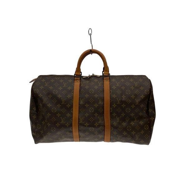 LOUIS VUITTON◆キーポル50_モノグラム・キャンバス/PVC/BRW/総柄