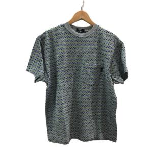 STUSSY◆80s/黒タグ/初期タグTシャツ/M/コットン/マルチカラー/総柄