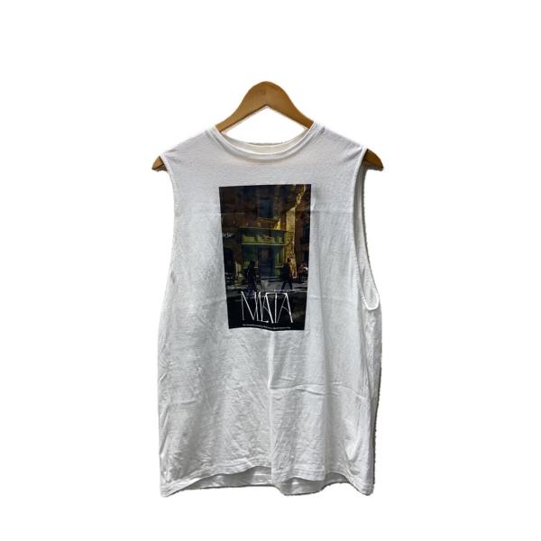 AMERI◆MEDI MALTA SCENERY TANK TOP/Tシャツ/FREE/コットン/W...