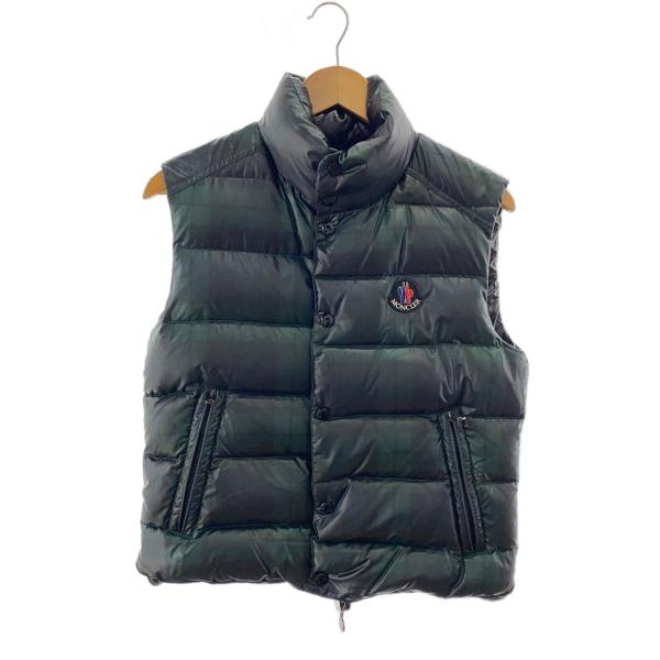 MONCLER◆ダウンベスト/0/ポリエステル/GRN/チェック/920-091-43304-50