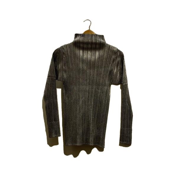 PLEATS PLEASE ISSEY MIYAKE◆ハイネック/長袖カットソー/3/ポリエステル/...