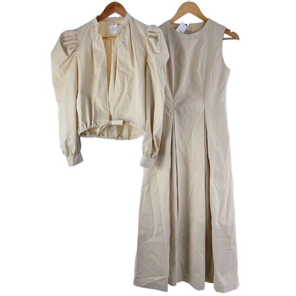 AMERI◆セットアップ/S/ポリエステル/BEG/02020541150//