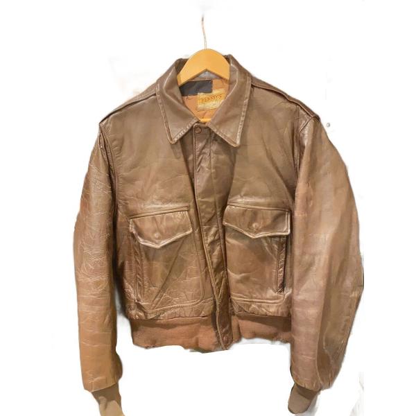 PENNEY’S◆50s/A2/レザージャケット・ブルゾン/44/レザー/BRW