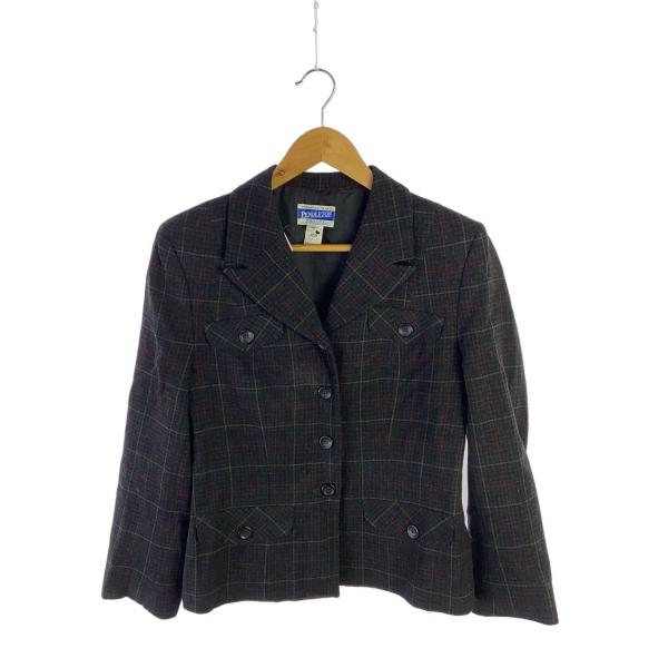 PENDLETON◆テーラードジャケット/10/ウール/BLK/チェック