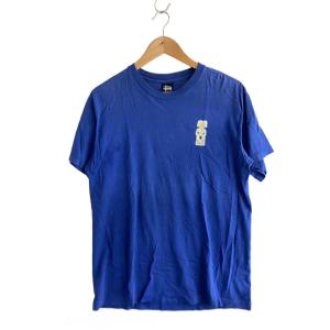 STUSSY◆Tシャツ/M/コットン/BLU//