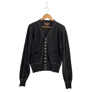 MASU◆J/カーディガン(薄手)/46/コットン/BLK/無地/b26u6kn001/? NULL ?////