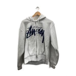 STUSSY◆ジップパーカー/S/コットン/GRY