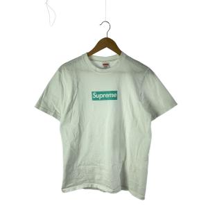 Supreme◆× Tiffany & Co./ Box Logo Tee White/Tシャツ/S/コットン/WHT/無地