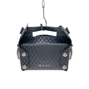 MASU◆25SS/LEATHER CAKE MINI BAG/BLK/M25F9OJ008