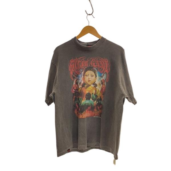 NETFLIX/イカゲーム/Tシャツ/L/コットン/GRY/nem-35000-c//